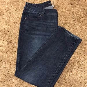 Dark wash straight leg jeans